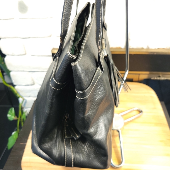 Oscar de la Renta Tassel Front Leather Bag - Picture 6 of 14